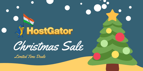 HostGator India Christmas Sale 2022 ⇒ *FLASH* 55% Discount Deal