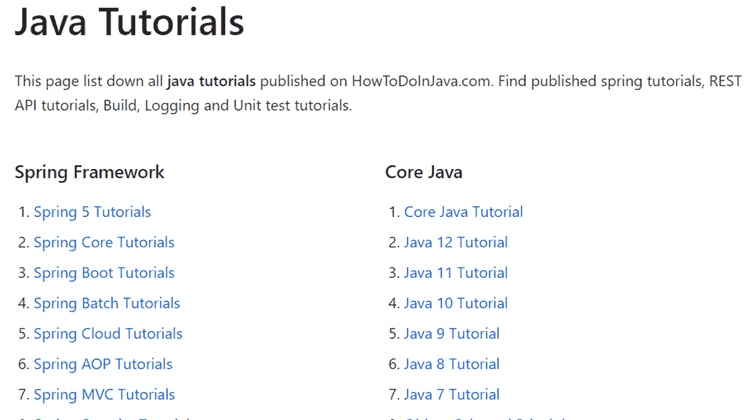 how to do in java