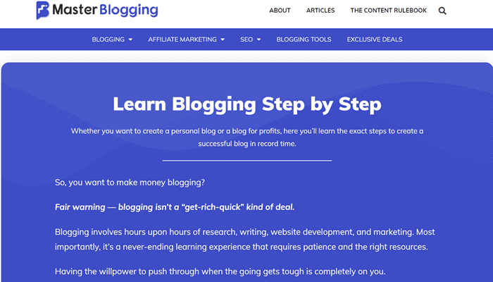 master blogging